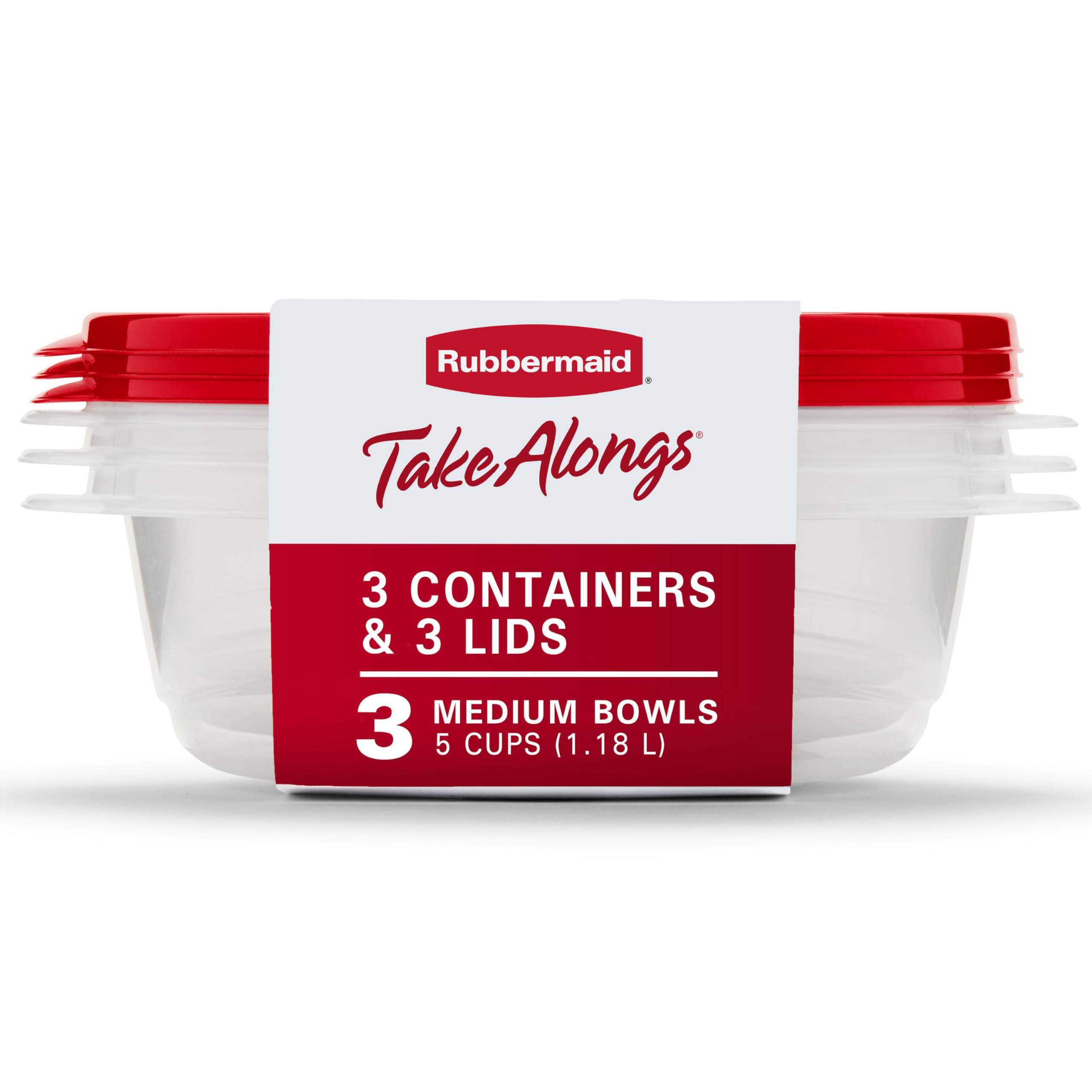 Amazon | Rubbermaid TakeAlongs 食品保存容器 5カップ 3個 | ラバー